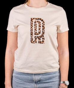 T-SHIRT Natural Raw Leopard Logo W
