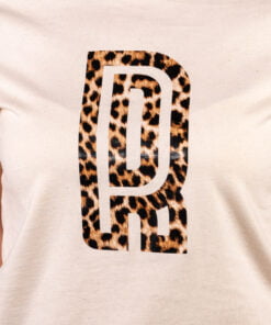 Alternative view of T-SHIRT Natural Raw Leopard Logo W