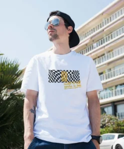 T-Shirt Roglification Chequered White M